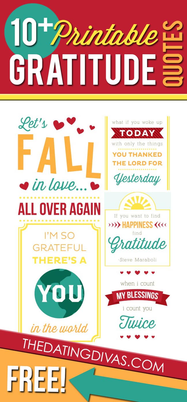 10 Gratitude Printable Quotes