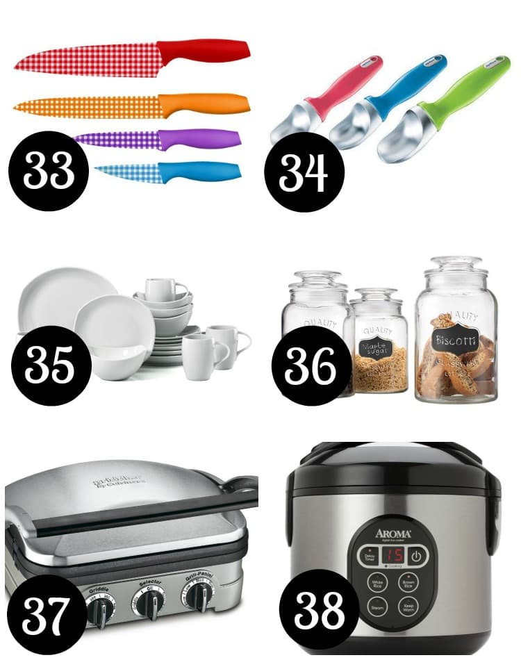 Kitchen tools to give as wedding gifts.