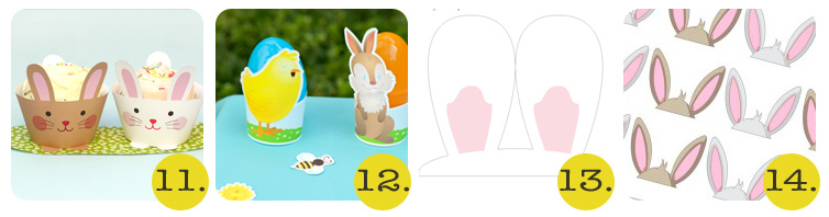 Easter bunny ear printables