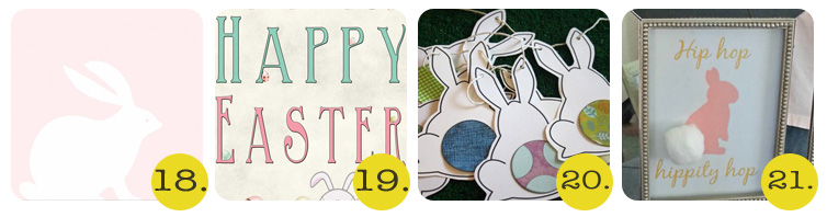 easter bunny printables