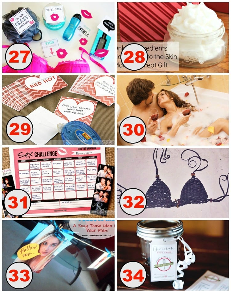 collage of 8 sexy valentines day ideas for husband