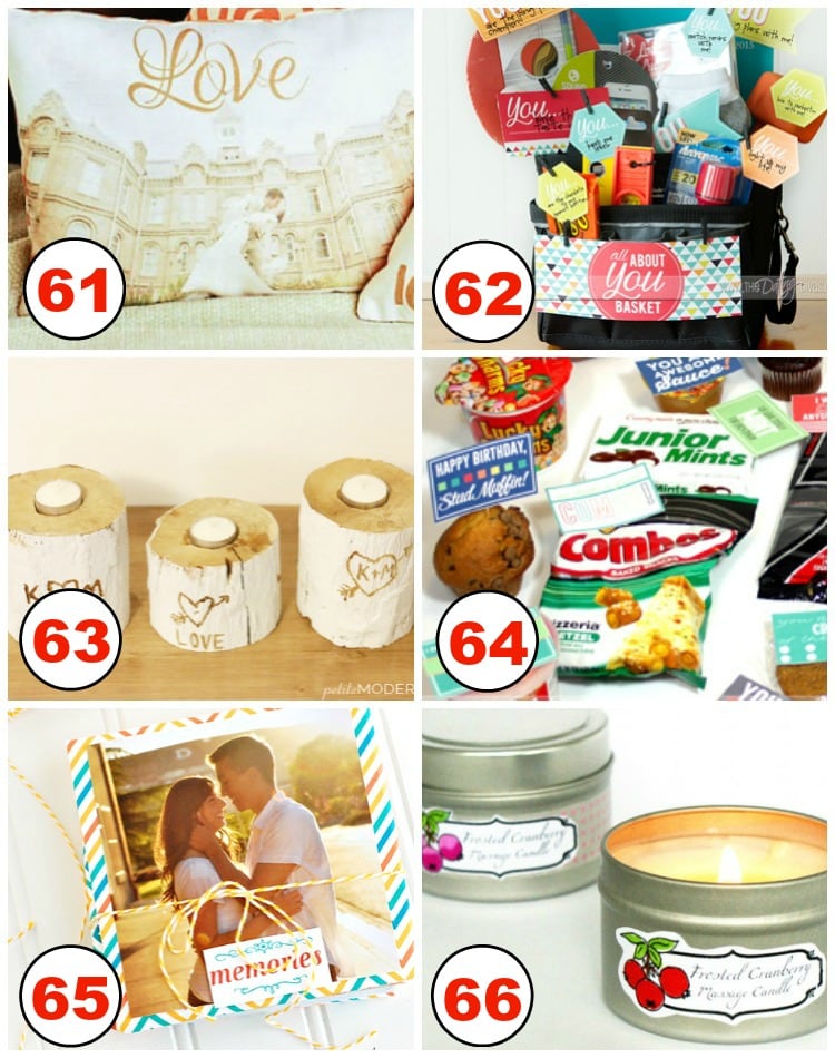 photo collage of 6 valentines ideas for husband