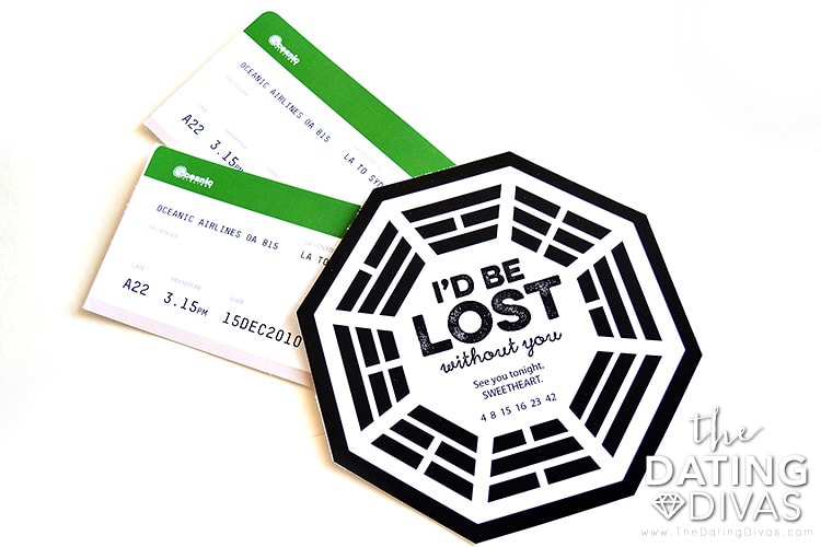 Lost themed date invite