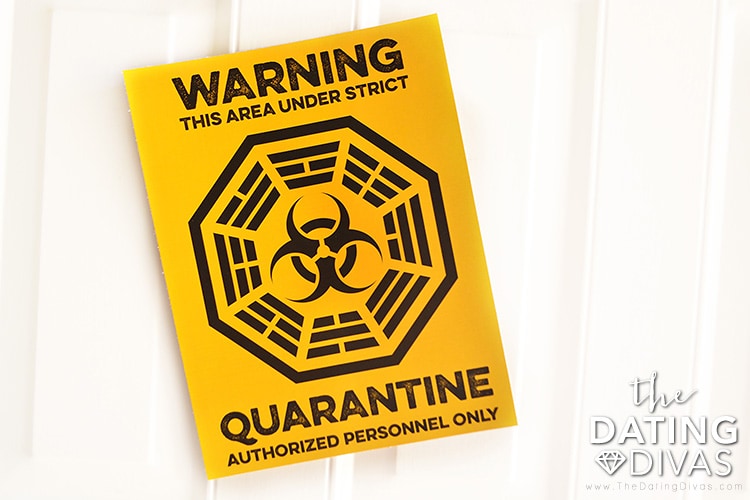 Lost themed quarantine signs