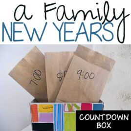 A family New Year's countdown box.