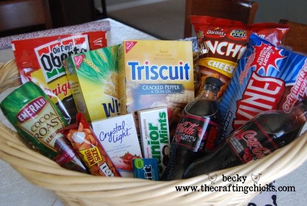 Baby Daddy gift basket with treats