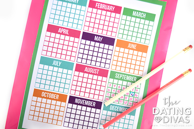 Plan your date nights with this Date Night Bag calendar.