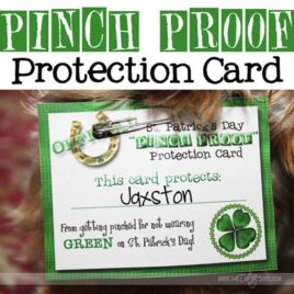 Pinch-Proof printable card for St. Patrick's Day