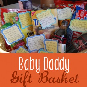 The Crafting Chicks feature this darling "Baby Daddy" gift basket idea.
