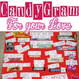 Candy bar candy gram for Valentine's Day