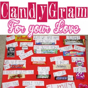 Candy bar candy gram for Valentine's Day