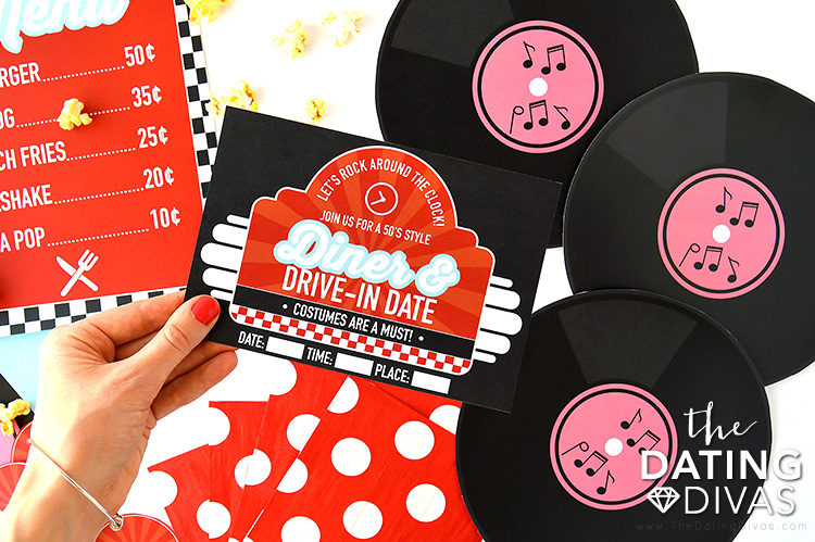 50's Diner Group Date Invite