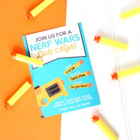 Nerf Wars Date Night Invite