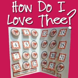 How Do I Love Thee? A Valentine's Day printable card.