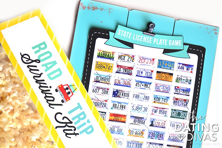 Printable license plate game.