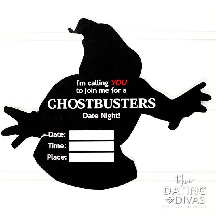 Ghostbusters Ghost Outline Invitation