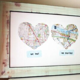 Love Map - a DIY gift idea perfect for your next Anniversary.
