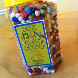 The Best Daddy jelly beans Father's Day gift idea. Free printables!