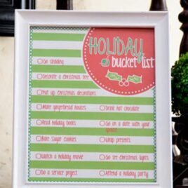 Holiday Bucket List including a free printable!