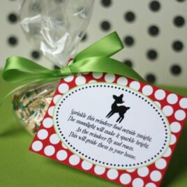 Reindeer Food treat printable tags.