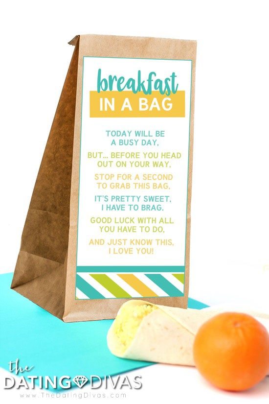 Breakfast in a Bag for Spouse