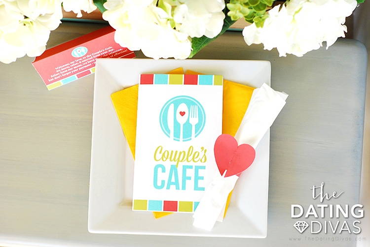 Couple's Cafe Dinner Date Place Setting