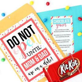 Kid Date Night Envelope Chocolate Games