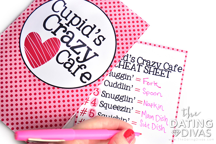 Cupid's Crazy Cafe Cheat Sheet.