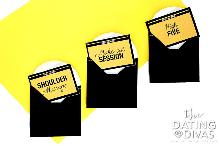 Three envelopes showing briefcase cards for a game of Deal or No Deal | The Dating Divas