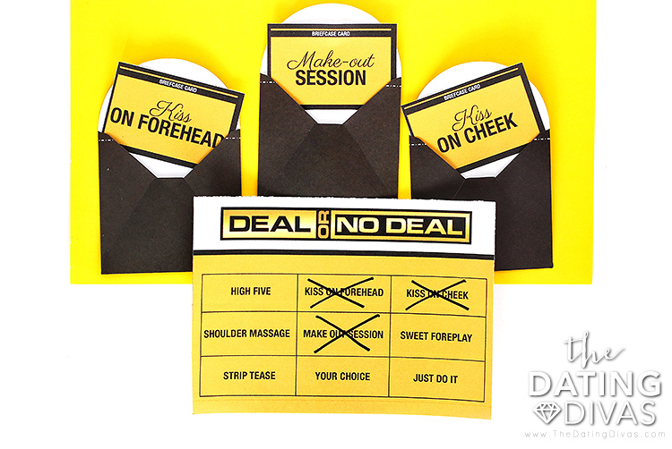 Deal or No Deal game cards and other materials | The Dating Divas