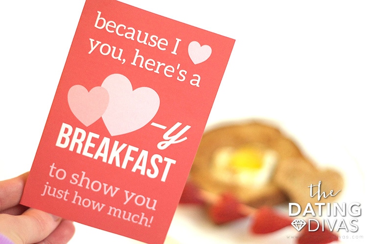 Valentine's Day Breakfast Card