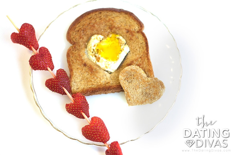 Strawberry Kabob and Heart Egg Toast