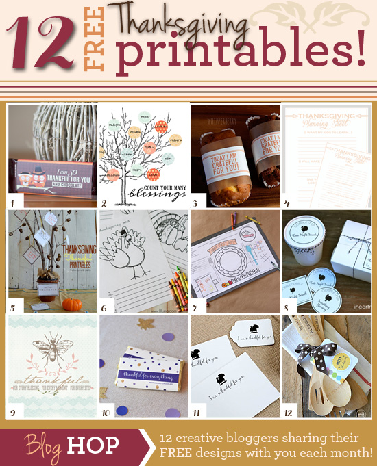 12 FREE Printables for Thanksgiving  - 40