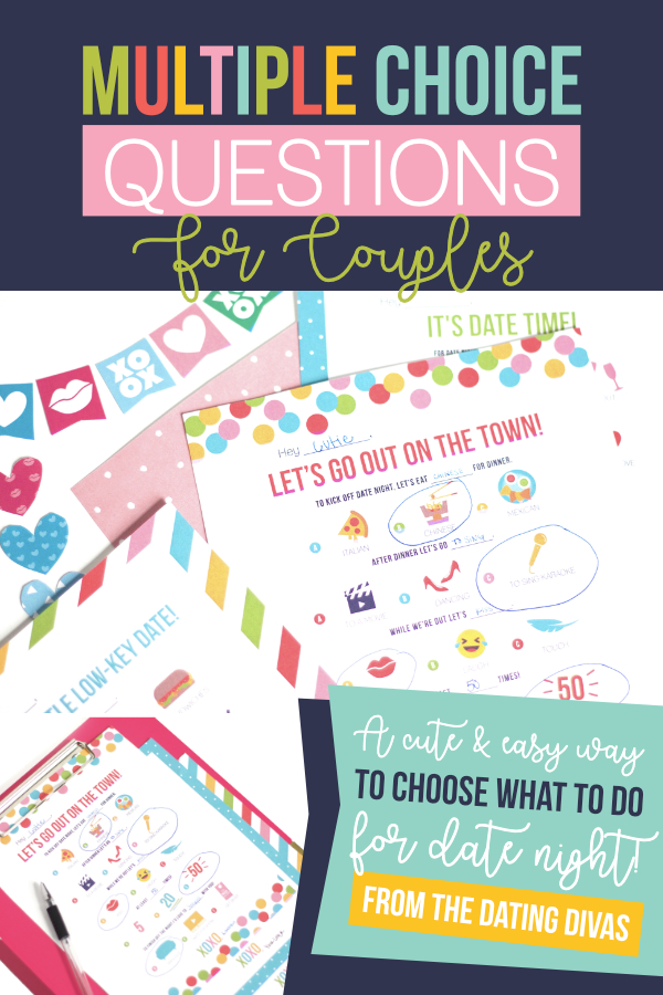 Plan a last minute date right now! Grab these free printables and go on a super fun, easy date with your sweetie! #questionsforcouples #easydateideas #datingdivas