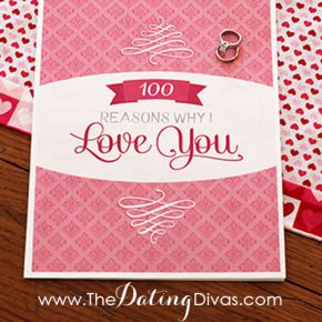 Pink Cover of 100 reasons why I love you diy printable book with wedding ring