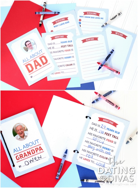 Father's Day Printable All About Dad Book