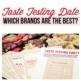 Taste Testing Date
