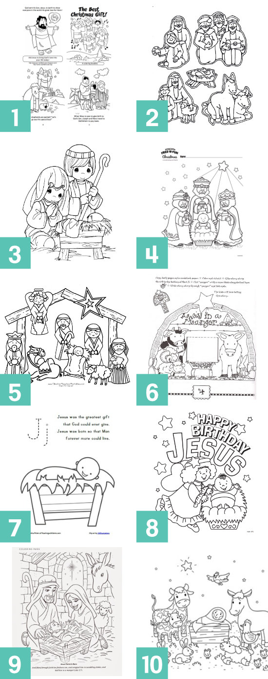 Free Christ-Centered Christmas Coloring Pages