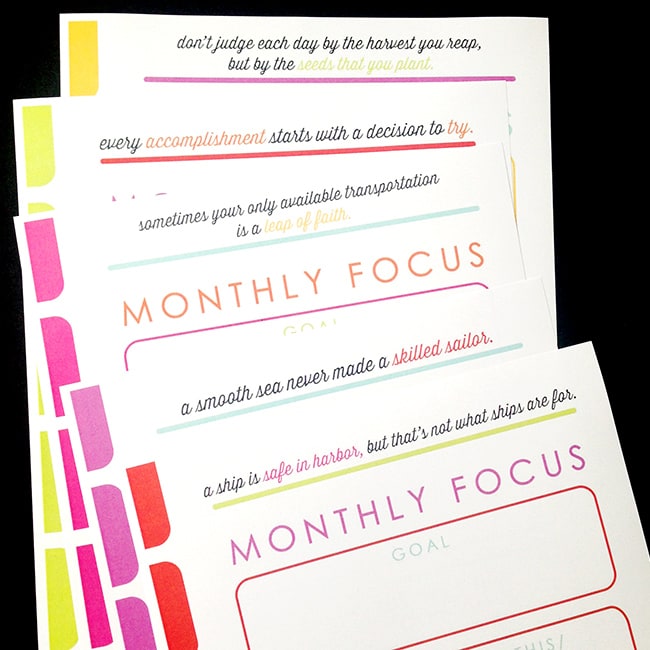 New Year Goals Printable Trackers   from The Dating Divas - 90