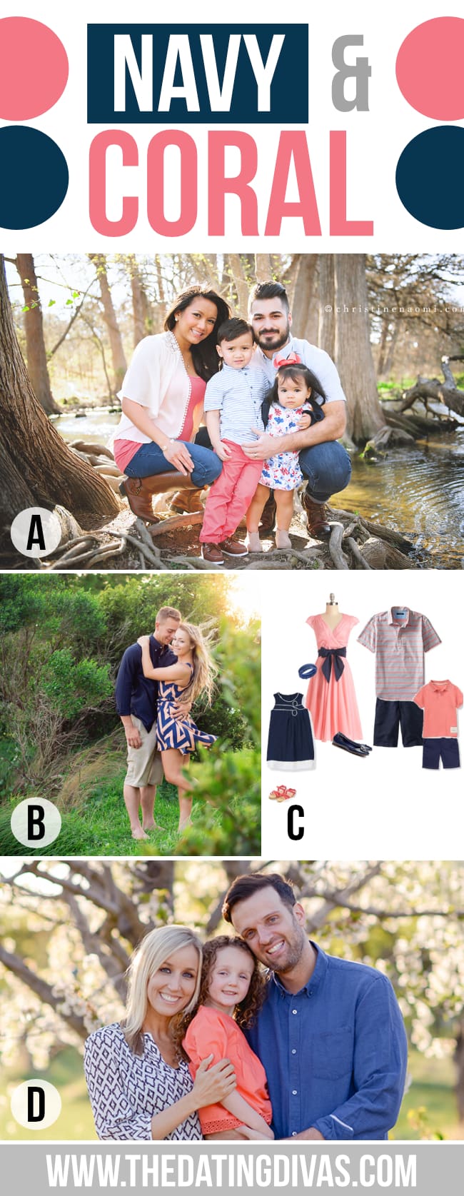 Navy & Coral Cute Easter Pictures
