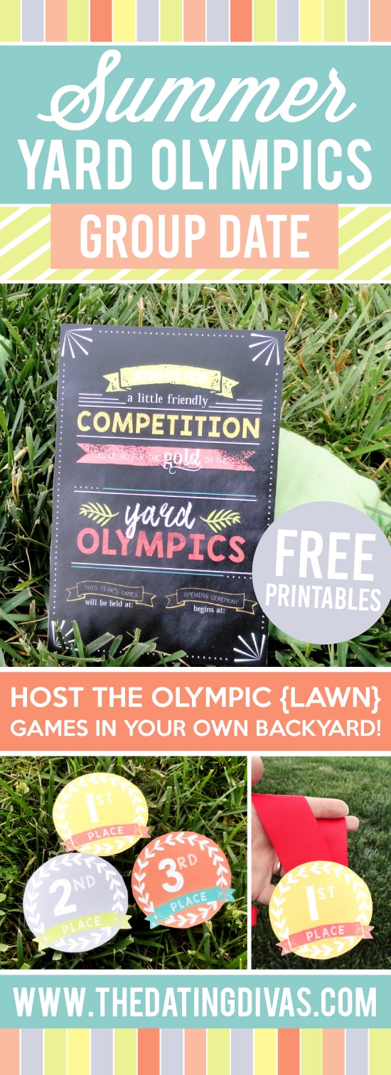 Such a fun Outdoor Olympics Yard Games group date! The medals are my favorite part! #TheDatingDivas #YardGames #OutdoorYardGames #LawnGames