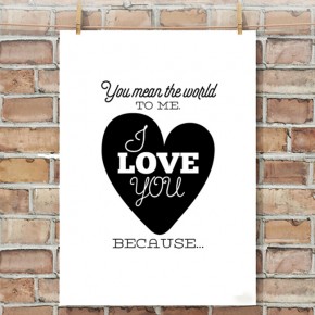 Printable I Love You Poster