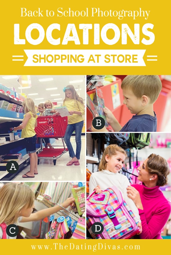 Photo ideas to take while kids are back-to-school shopping | The Dating Divas