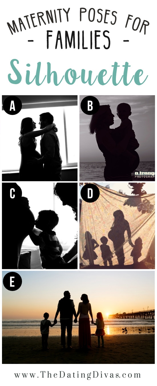 Examples of Family Silhouette Maternity Photo Shoot