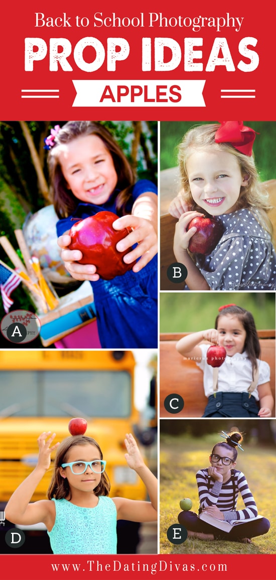 Back-to-school photo ideas and tips using an apple as a prop | The Dating Divas