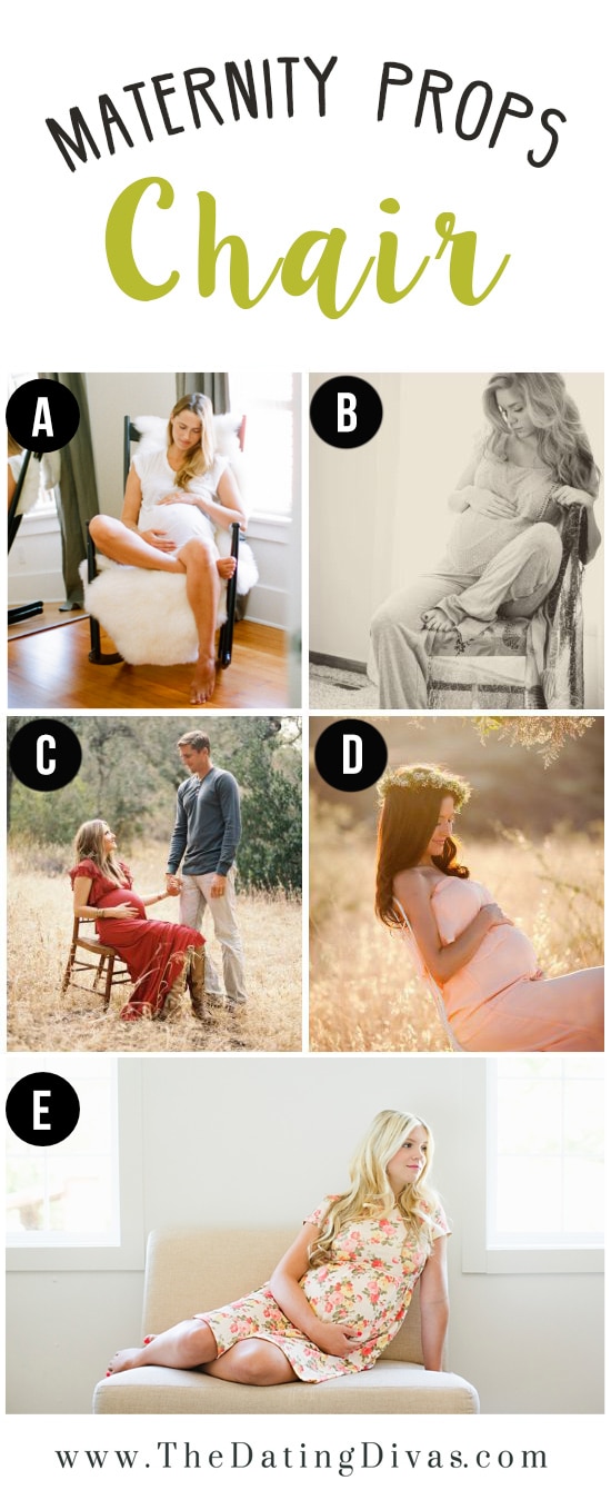 Maternity Photoshoot Pose ideas Using a Chair