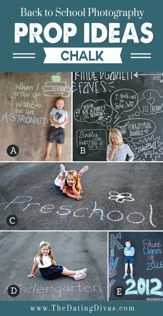 Fun ways to use chalk as a prop for a back-to-school photoshoot | The Dating Divas