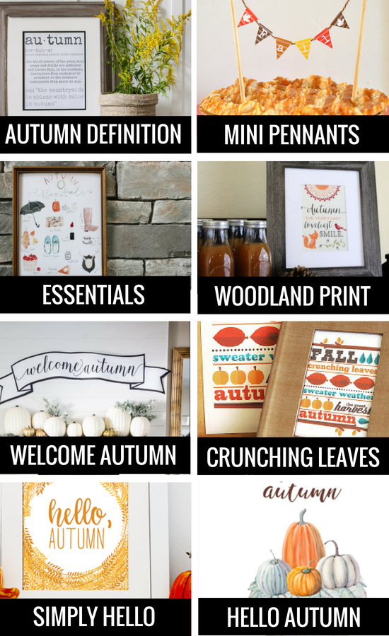 Fall Printables for Autumn Decorations