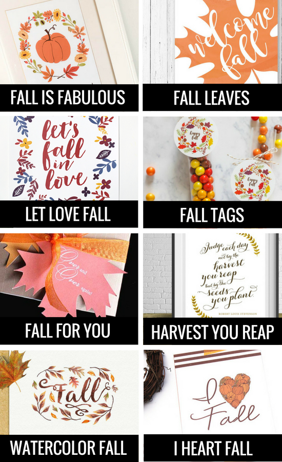 Printables for DIY Fall Decor