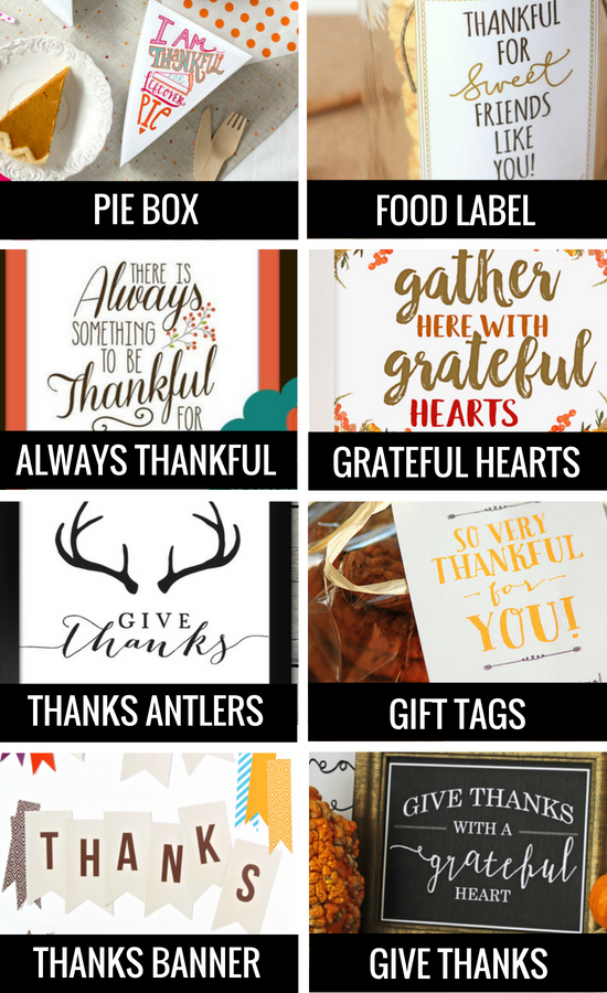 Thankful Signs and Fall Printables